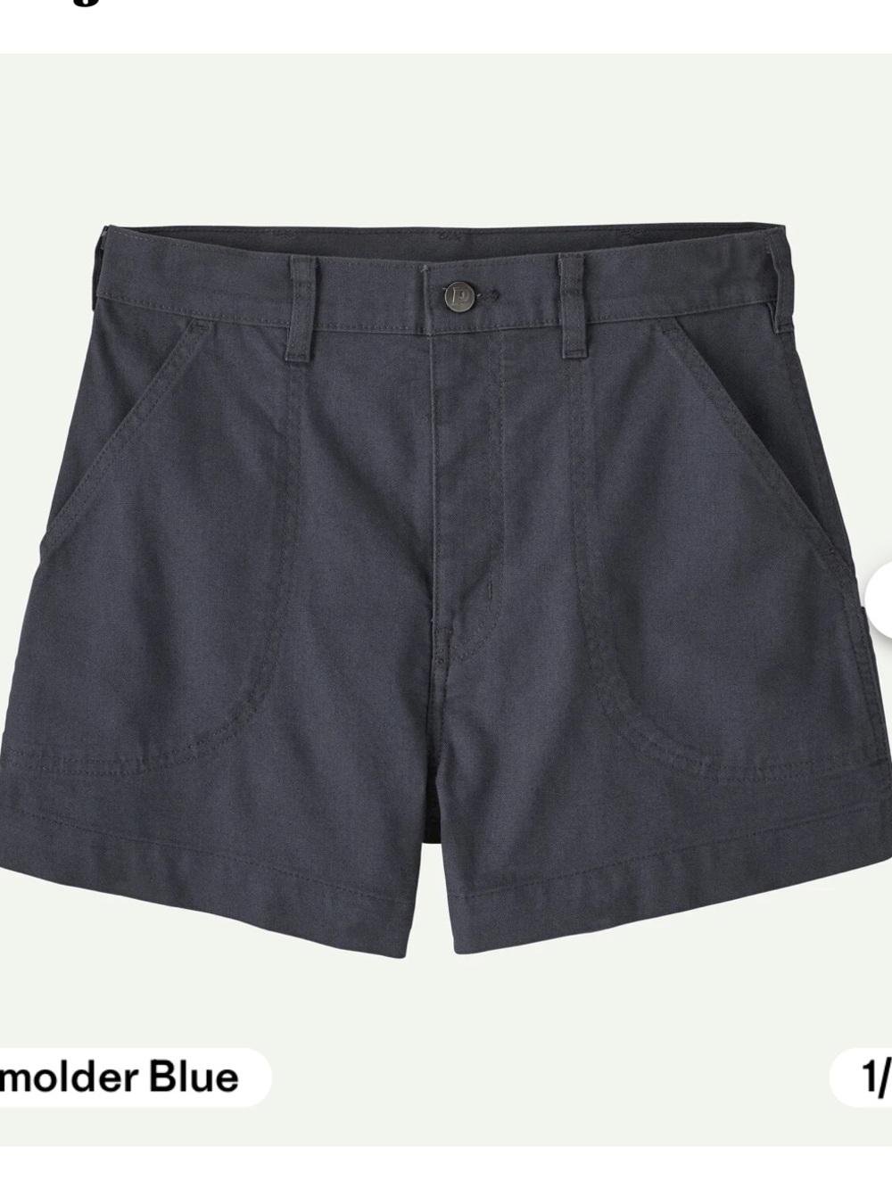Patagonia Stand Up Shorts 3.5” Smolder Blue Size 6